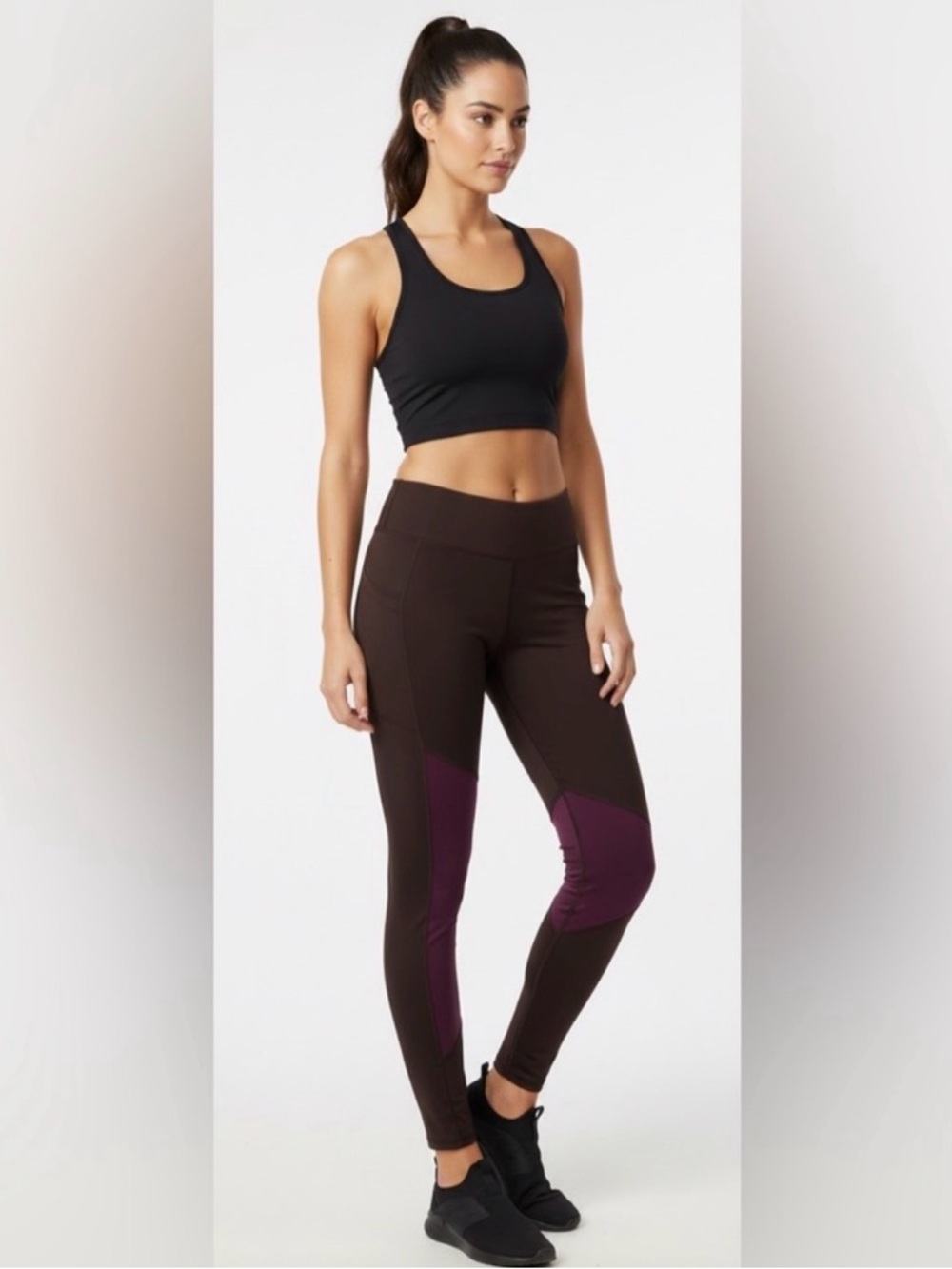 Columbia Lodge High Rise Colorblock Leggings Hiking Outdoor Base Layer Omni Wick